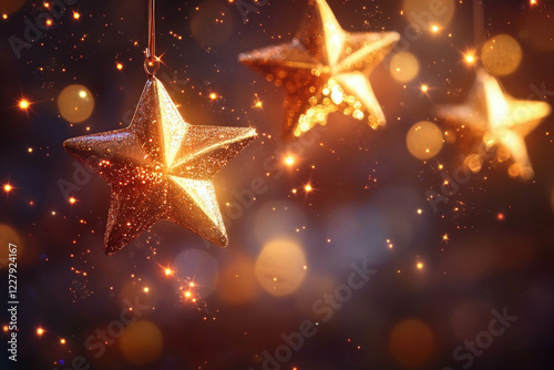 Golden Stars Background