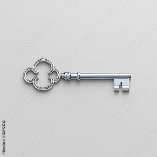 Silver Key Isolated