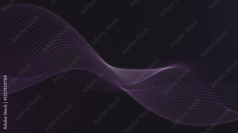 Smooth Abstract Purple Waves on Dark Background Smooth Abstract Purple Waves on Dark Background