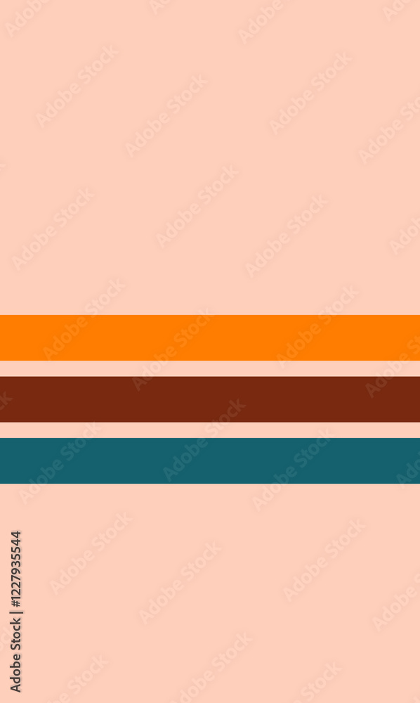 Retro Bold Striped Pattern: Modern Color Block Design in Earth Tones Retro Bold Striped Pattern: Modern Color Block Design in Earth Tones