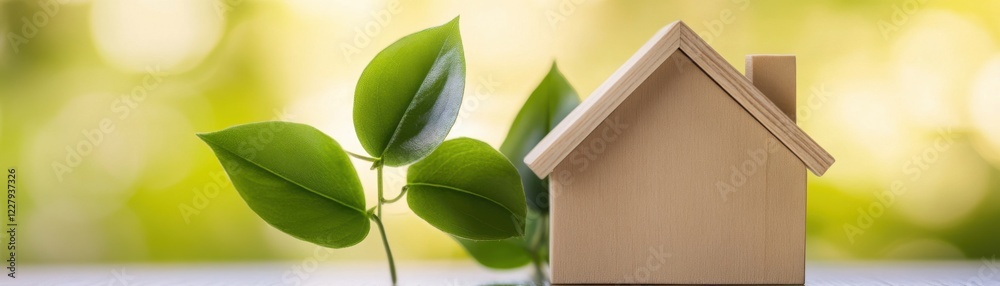 Obraz premium Sustainability practices are highlighted in modern, minimalist homes.