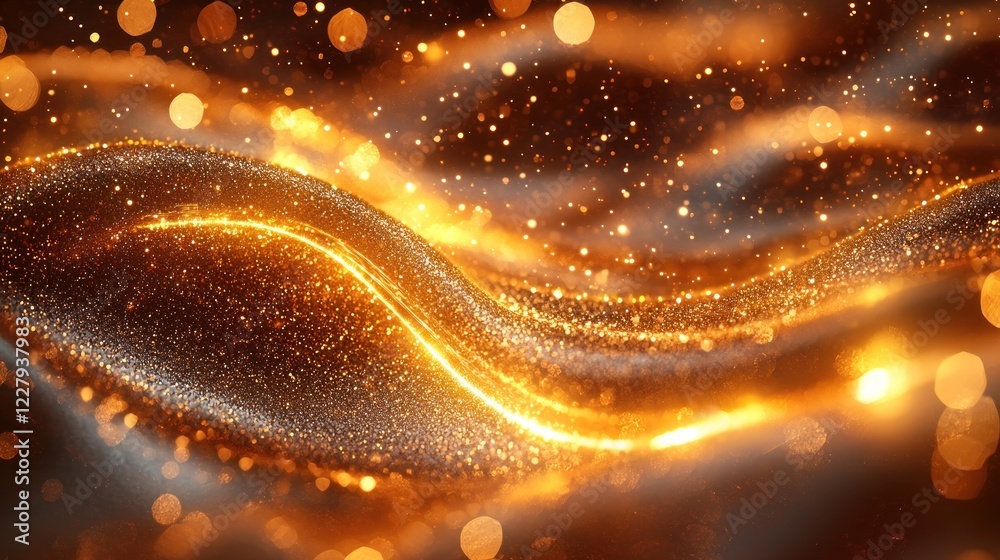 Golden Glitter Wave Abstract Background Design Golden Glitter Wave Abstract Background Design