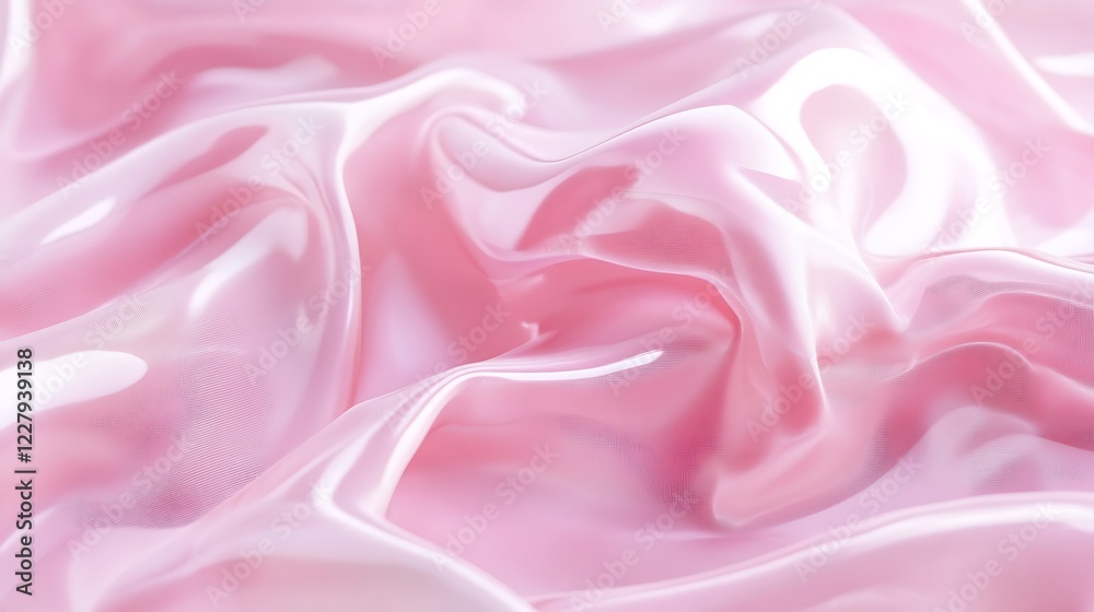 Draped Pink Silk Fabric Soft Gentle Texture Draped Pink Silk Fabric Soft Gentle Texture