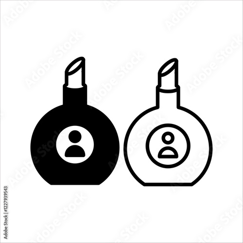 Printperfume icon vector isolated, with white background.