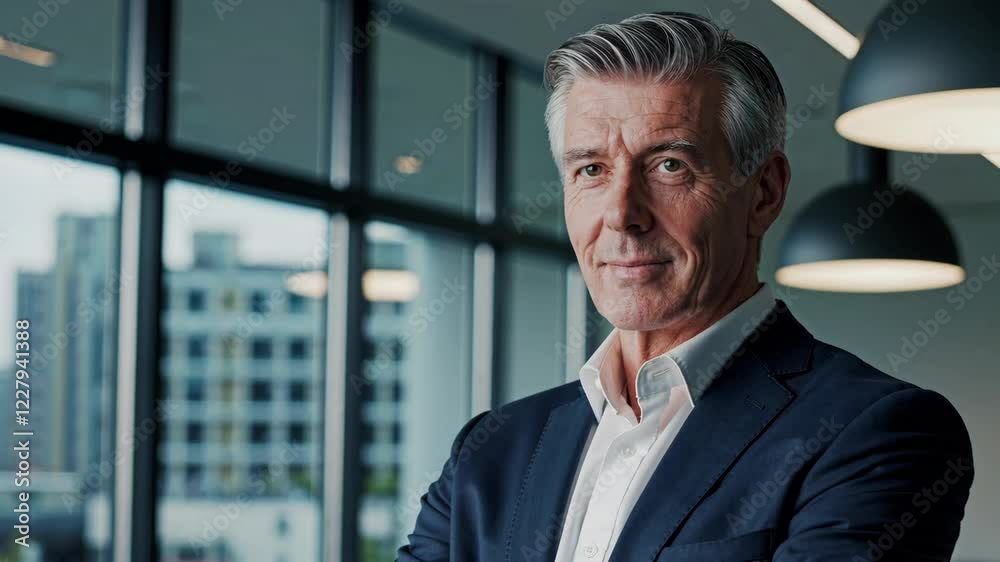 Portrait, arms crossed and mature business man with company experience, pride and integrity in office. Face, confidence and expert manager Portrait, arms crossed and mature business man with company experience, pride and integrity in office. Face, confidence and expert manager