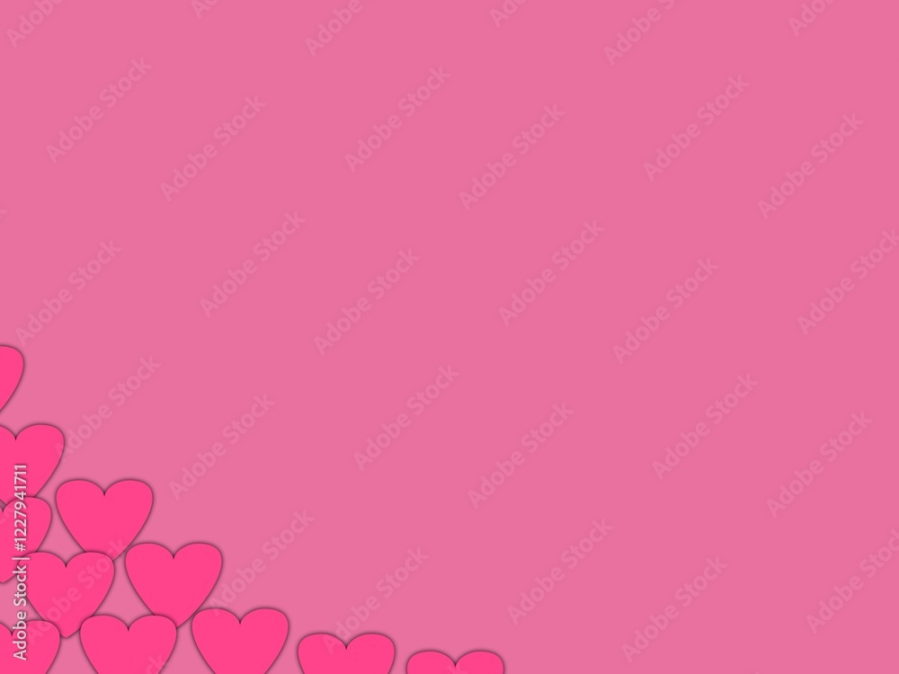 pink background decorated with beautiful love symbols. Valentine's Day celebration pink background decorated with beautiful love symbols. Valentine's Day celebration