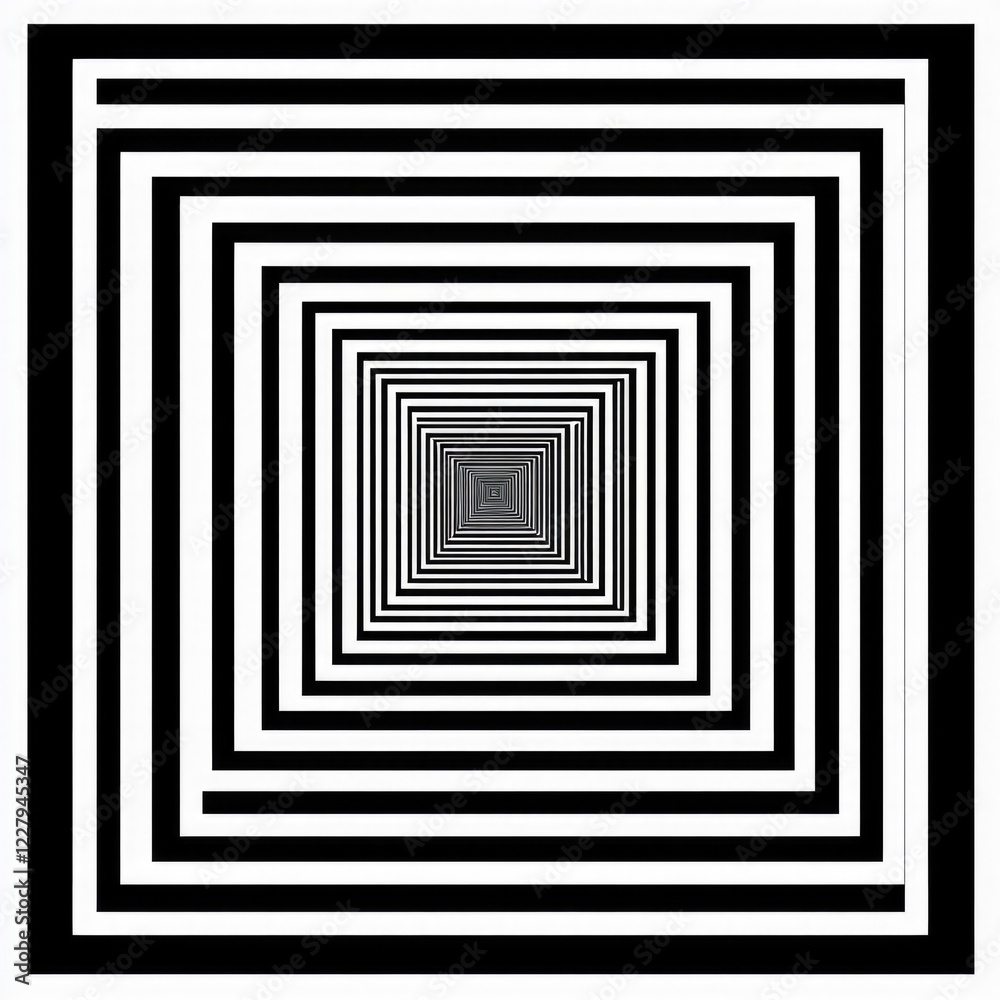 Mesmerizing Tunnel of Black and White Optical Illusion Artwork Mesmerizing Tunnel of Black and White Optical Illusion Artwork