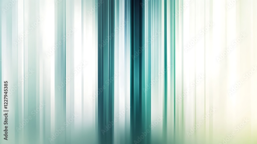 Obraz premium Abstract Teal and White Vertical Lines Background