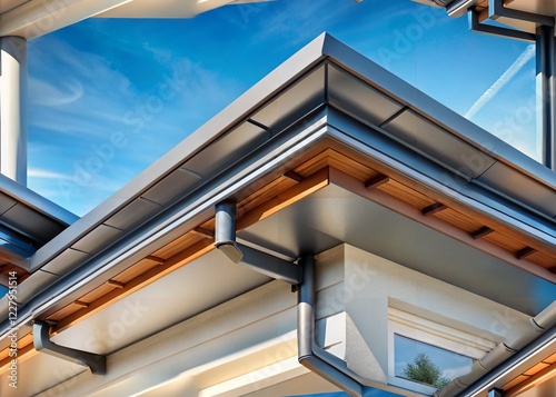 Wallpaper Mural High-Quality Seamless Gutters:  Clean, Modern, and Efficient Rainwater Drainage System Torontodigital.ca