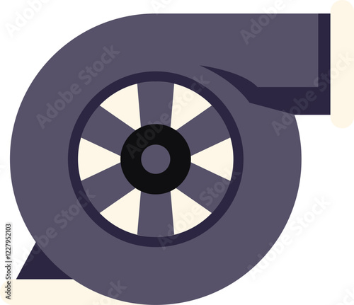 Turbocharger compressing air for an internal combustion engine, improving its performance