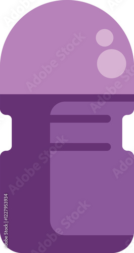Purple deodorant stick spreading freshness, product for personal hygiene routine
