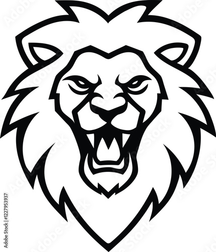 Majestic Roar: Lion Vector Illustration. simba lion