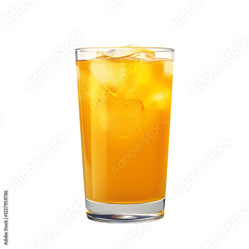 Iced tea drink cold refreshing isolated on transparent background