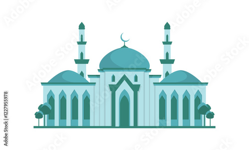 Mosque Moderm Geometric Flat Design