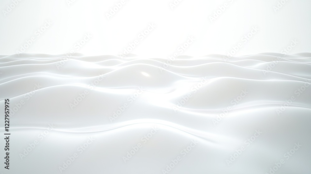Obraz premium abstract view of rippling water on neutral white background illuminated softly for minimalistic elegance