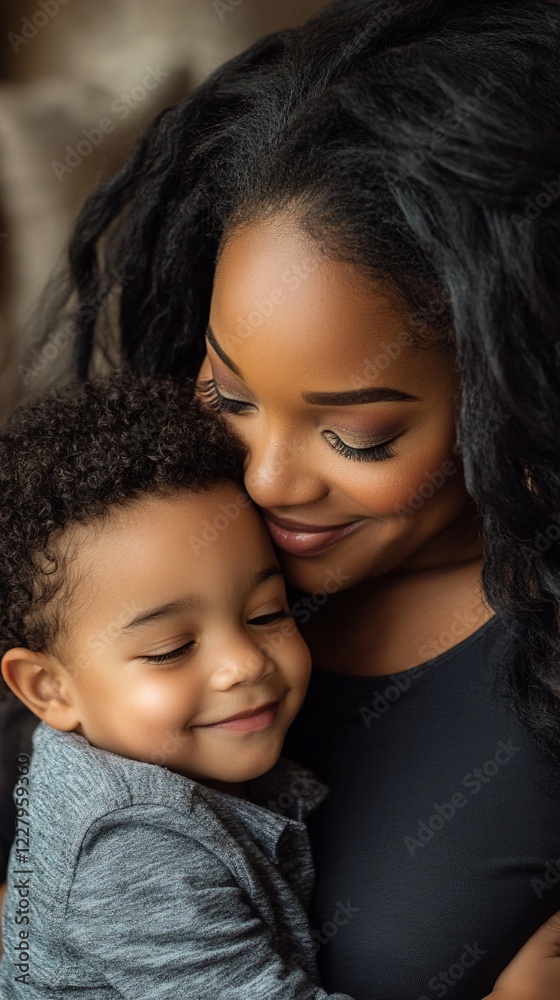 Tender moment captured between mother and child showing pure joy and connection, with soft lighting highlighting their genuine smiles and loving embrace in intimate portrait. Tender moment captured between mother and child showing pure joy and connection, with soft lighting highlighting their genuine smiles and loving embrace in intimate portrait.