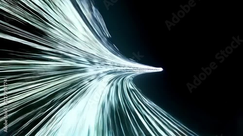 Experience the Speed and Energy of an Abstract Light Tunnel