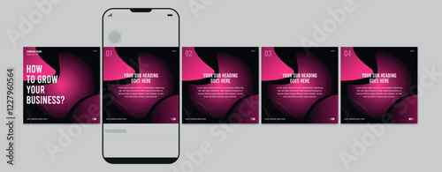 Linkedin Carousel Post Design, editable social media Instagram carousel post, most engaging business carousel post template, eps 10.