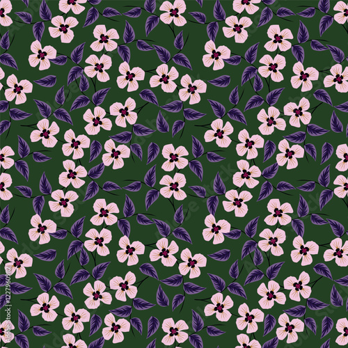Wallpaper Mural Seamless vector floral pattern design Torontodigital.ca
