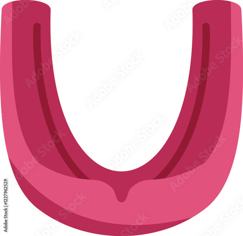 This realistic pink mouth guard is essential for protecting teeth during sports