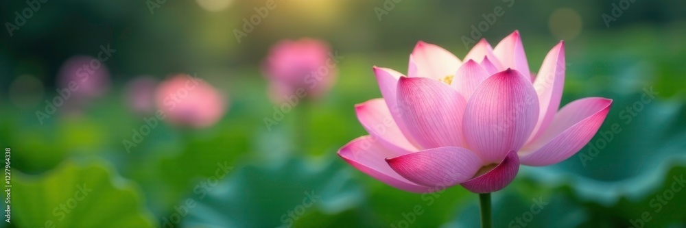 Soft pastel colors of a blooming lotus flower, delicate, garden, lotus Soft pastel colors of a blooming lotus flower, delicate, garden, lotus