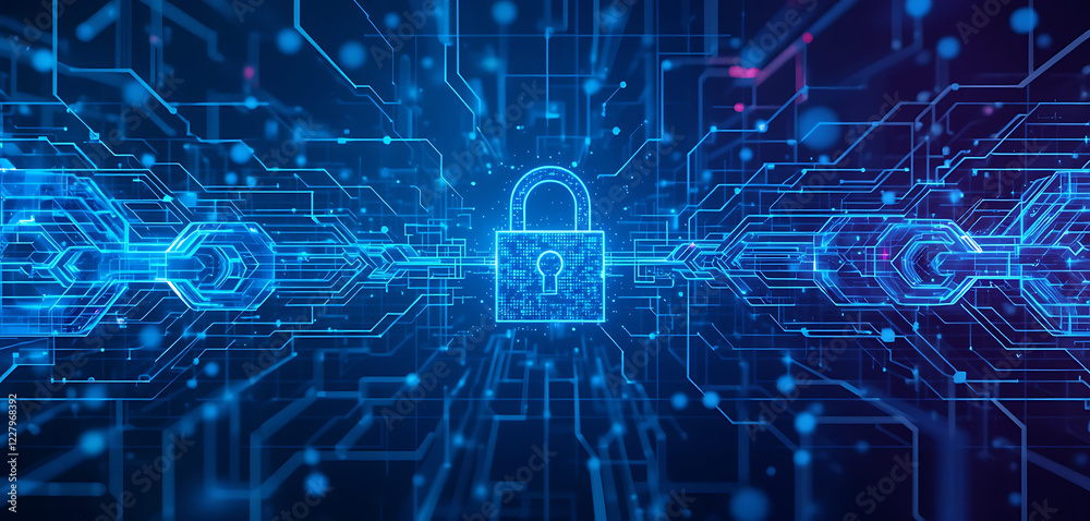 Abstract block chain cyber security net blue Color gradient background, lock inspired, minimalist, chain digital lock, Abstract block chain cyber security net blue Color gradient background, lock inspired, minimalist, chain digital lock,