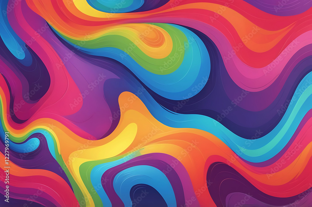 A vibrant, swirling rainbow background with soft gradients blending seamlessly A vibrant, swirling rainbow background with soft gradients blending seamlessly