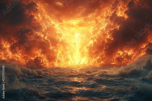 Cosmic Celestial Battle of Gods Destroying Earth as Battleground with Intense Cosmic Energies Reshaping the Landscape