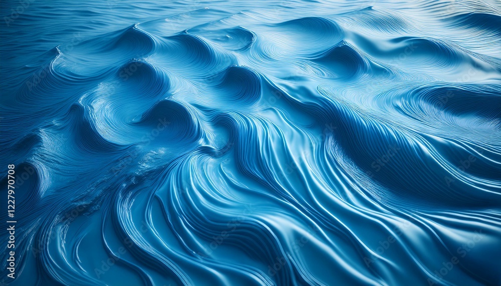 Obraz premium abstract blue water surface background flowing liquid texture ocean pool or spa concept