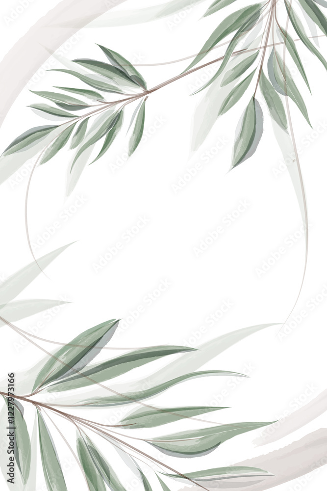 bamboo frame on white bamboo frame on white