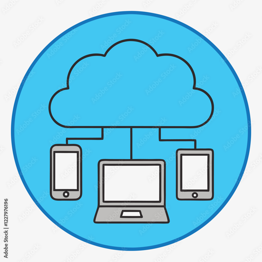Modern Cloud Computing Icon Vector Illustration Set for Digital Applications Modern Cloud Computing Icon Vector Illustration Set for Digital Applications
