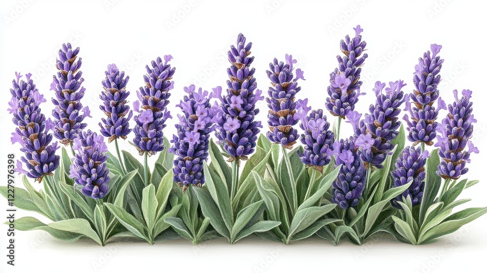 Obraz premium A vibrant display of lavender flowers in full bloom.