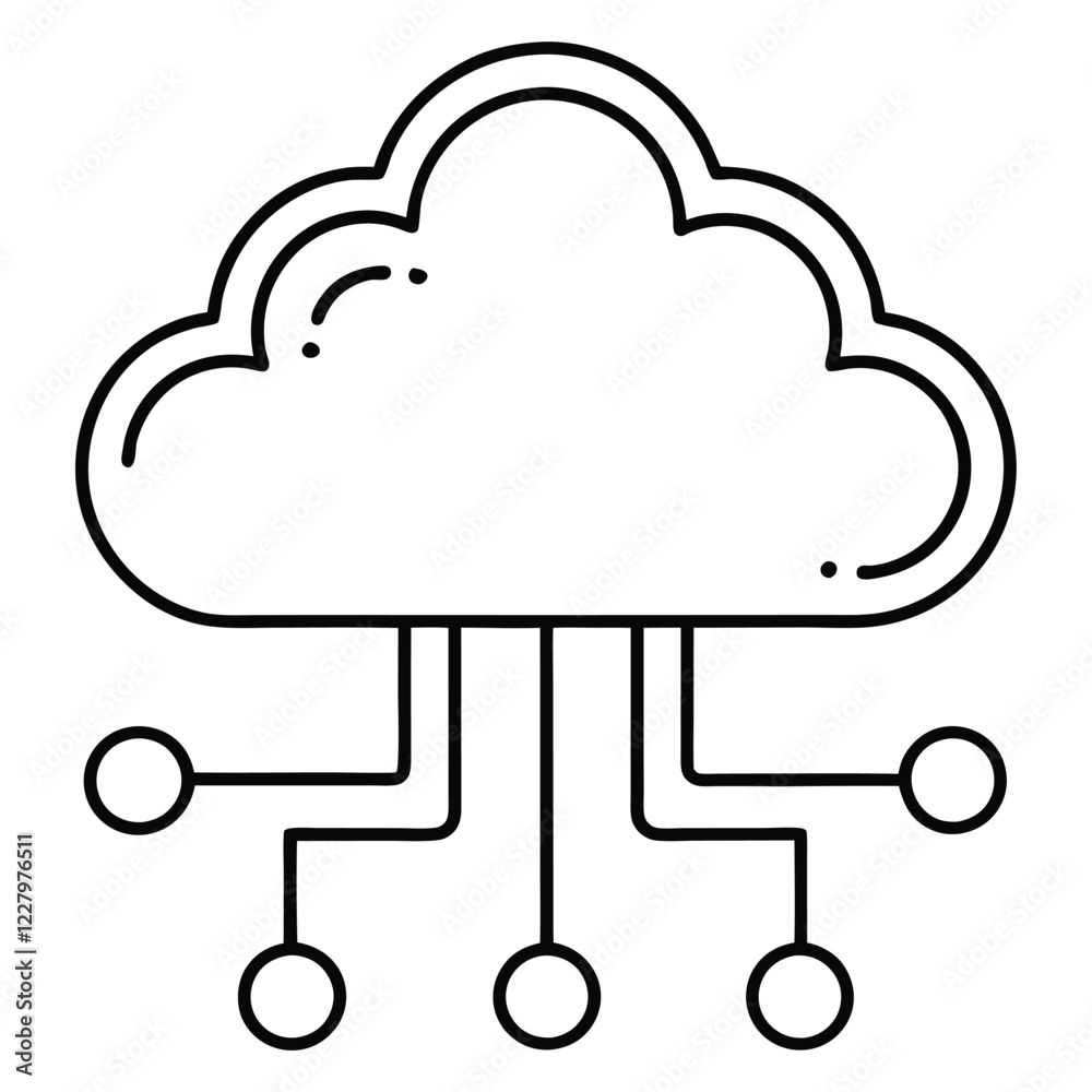 Modern Cloud Computing Icon Vector Illustration Set for Digital Applications Modern Cloud Computing Icon Vector Illustration Set for Digital Applications