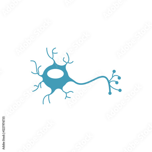 Neuron logo design template flat vector
