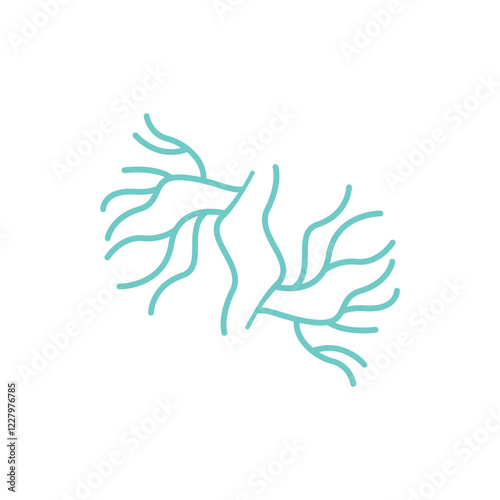 Neuron logo design template flat vector