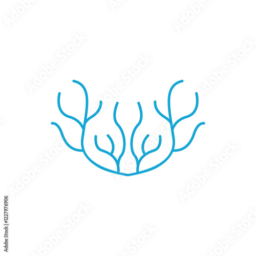 Neuron logo design template flat vector