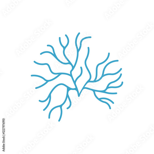 Neuron logo design template flat vector
