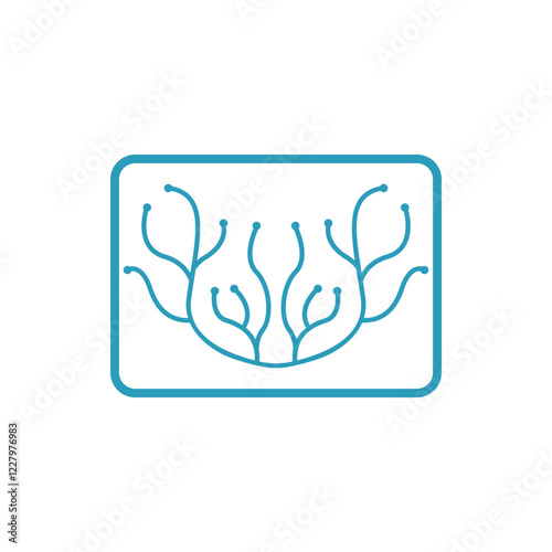 Neuron logo design template flat vector