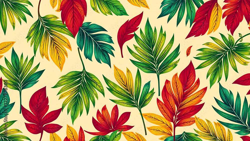 Fototapeta premium pattern, leaf, seamless