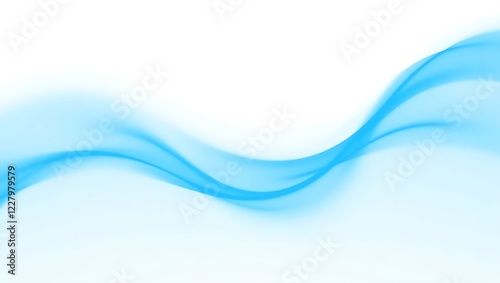 Abstract blue wave background. Generative Ai.