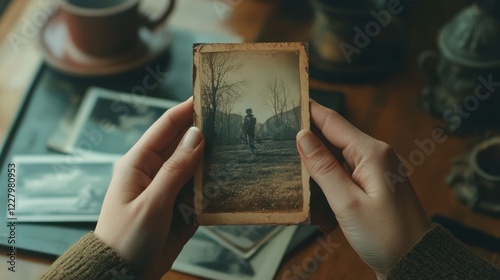 Photograph of a man walking in a field photo