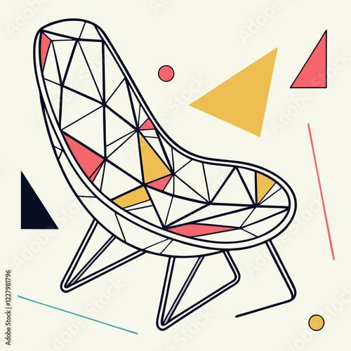 Abstract geometric chair