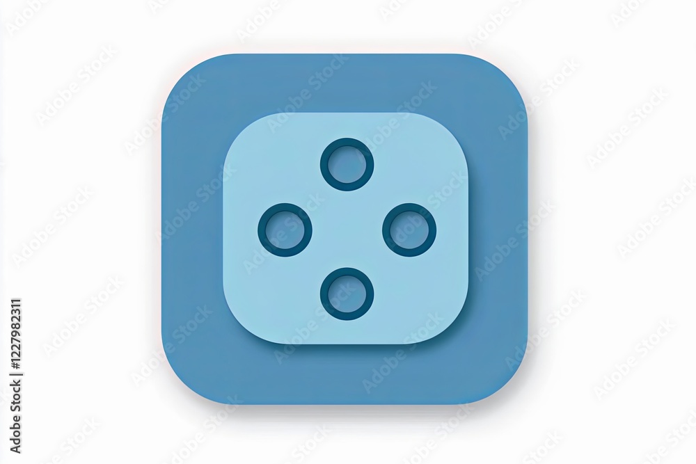 Style is flat rounded square button, blue and gray colors, white background. Style is flat rounded square button, blue and gray colors, white background.