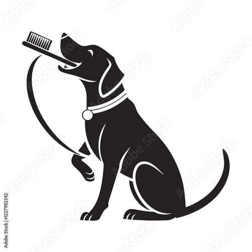 Dog traning logo with dental & tree combaind