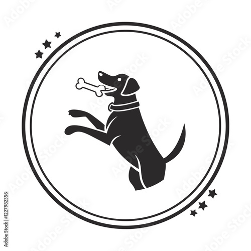 Dog traning logo with dental & tree combaind