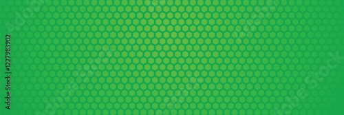 Seamless green hexagon mesh pattern. vector illustration