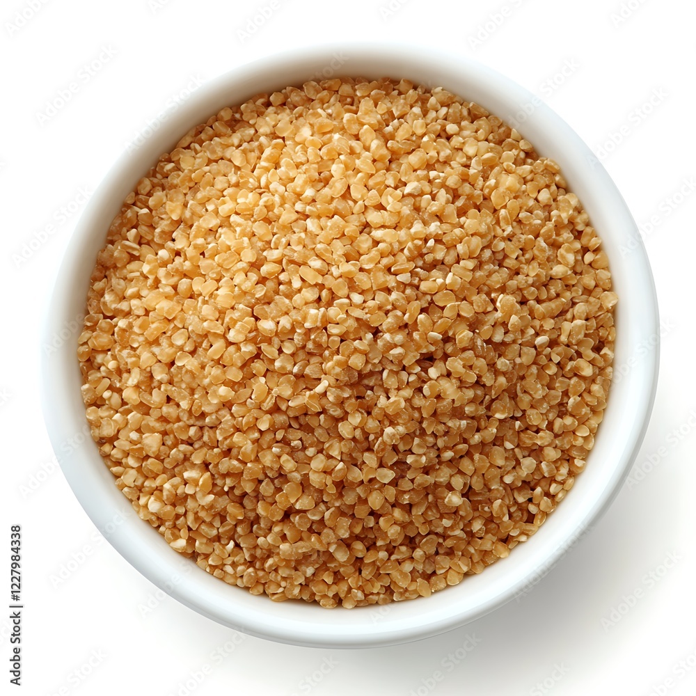 Bowl filled with dry bulgur wheat isolated on white background. Bowl filled with dry bulgur wheat isolated on white background.