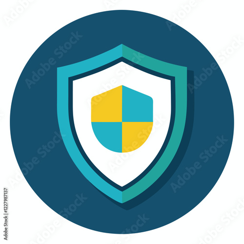 Shield Icon with Yellow Blue and White Sections Free Download Shield Icon with Yellow Blue and White Sections - GFXLoad