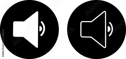 Sound icon, volume symbol, speaker sign, audio volume, icon vector illustration