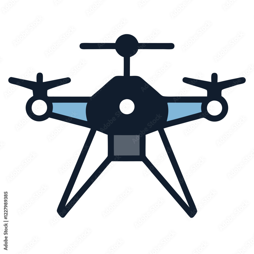 Drones Icon Vector Illustration for Modern Technology and Air Surveillance Design Drones Icon Vector Illustration for Modern Technology and Air Surveillance Design